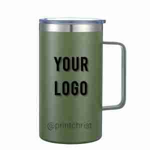 24 oz Custom Insulated Mug - red custom insulated ministry mug
