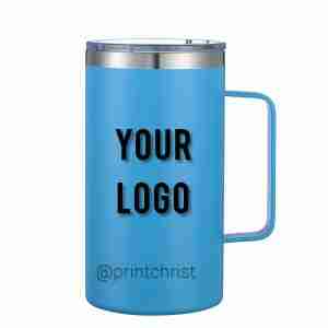 24 oz Custom Insulated Mug - orange personalized church mug