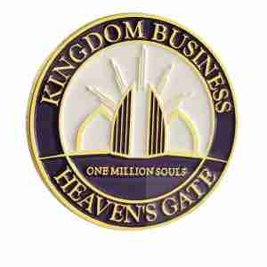 Evangel Kingdom Business Lapel Pin - featured gold plated church pin