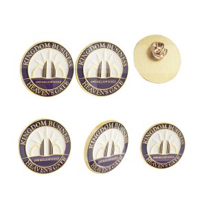 Evangel Kingdom Business Lapel Pin - close-up custom kingdom ministry pin