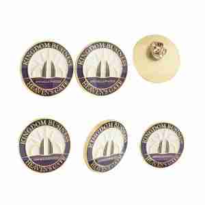 Evangel Kingdom Business Lapel Pin - close-up custom kingdom ministry pin