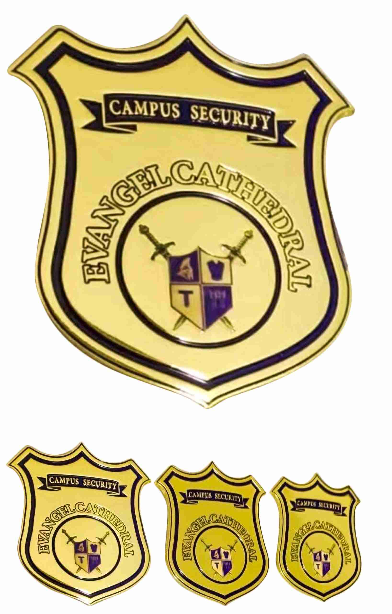 EVANGEL_SECURITY_4 Premium Evangel Security Officer Gold Metal Badge - ministry security badge gallery