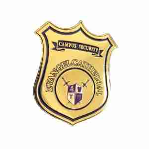 Premium Evangel Security Officer Gold Metal Badge - custom church security badge