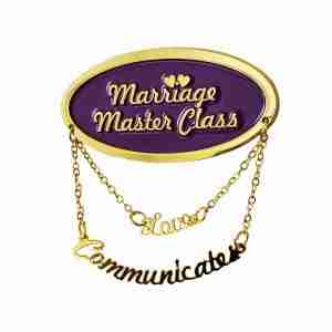 Evangel Marriage Masterclass Brooches - custom gold plated event brooch