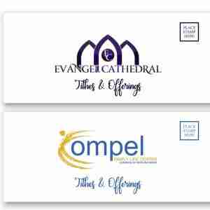 Customized Church Tithes Envelopes - personalized donation envelope for ministry