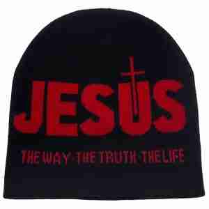 JESUS Knit Pullover Hat - green color faith beanie hat