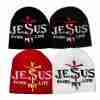Jesus Saved My Life Beanie - bold Christian faith declaration knit hat