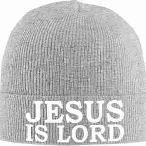 Jesus is My Lord Beanie - detail view faith declaration Christian hat