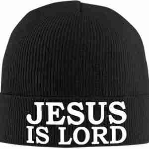 Jesus is My Lord Adult Knitted Beanie - gallery view Christian faith hat