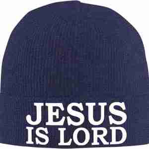 Jesus is My Lord Adult Knitted Hat Beanie - stretchy Christian faith beanie