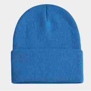 Unisex Cuffed Plain Beanie - black color custom church branding hat