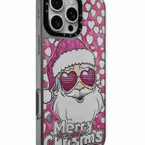 Merry Christmas Pink Santa Phone Case - 3D printed Christian holiday phone case