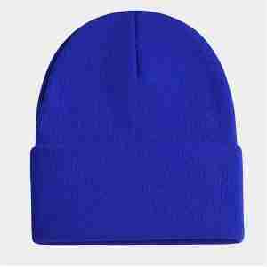 Unisex Cuffed Plain Beanie - white custom logo beanie