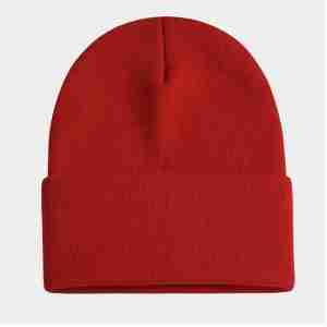 Unisex Cuffed Plain Beanie - purple custom logo beanie