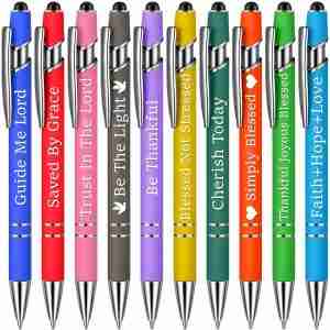 Motivational Stylus Pen - blue color custom branding gift pen