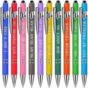 Motivational Stylus Pen - green custom promotional pen