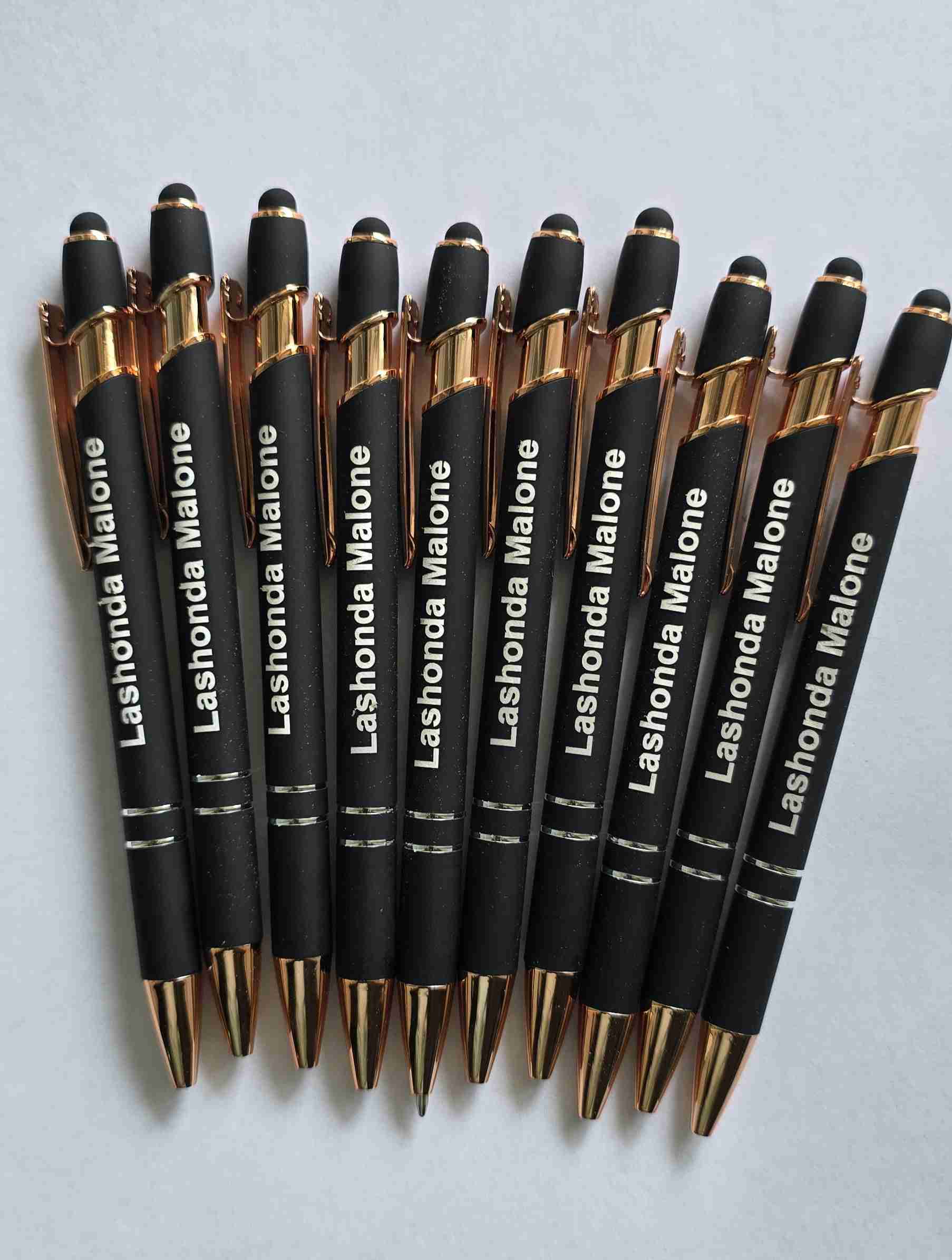 PRINTCHRIST_STYLUS_PEN_1 12 Personalized Stylus Pens - color variety free logo custom pen set