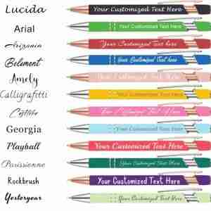 Motivational 2-in-1 Stylus Pen - rose gold color custom promotional pen