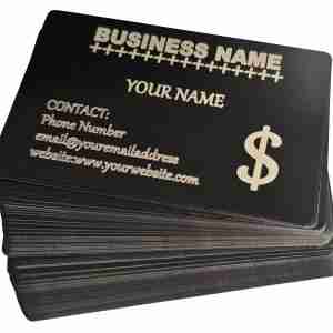 Customizable Metal Aluminum Business Card - gallery view premium custom name card