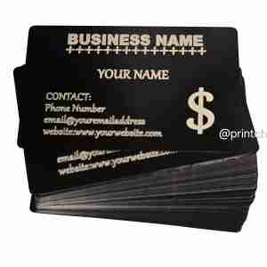 Customizable Aluminum Business Card - engraved view premium metal name card
