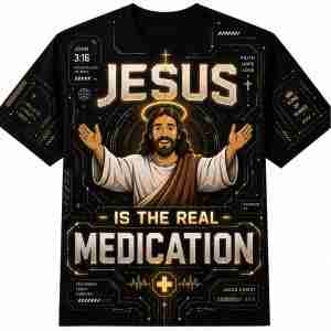 Jesus is the Real Medication Custom T-Shirt