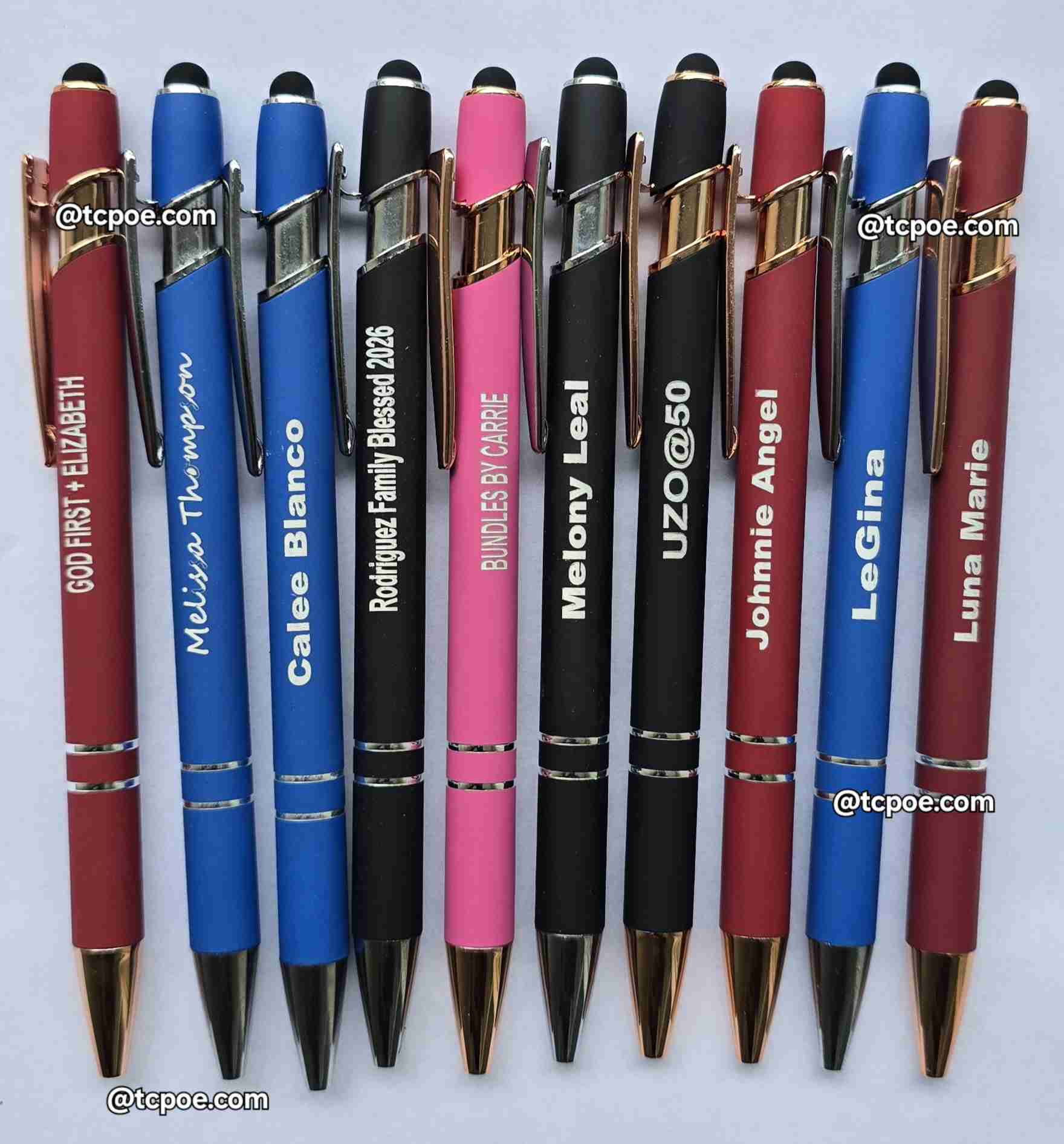 TCPOE_CUSTOM_PEN_3 12 Personalized Stylus Pens - purple color free custom logo pen