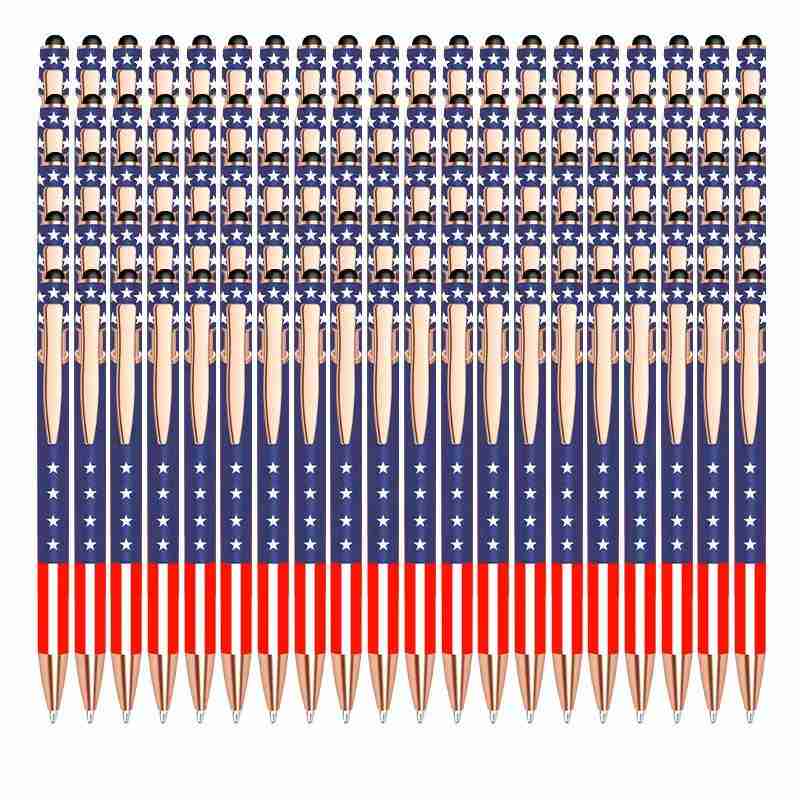 printchrist_usa_flag_pen_100 All American Duo Pen - detail view Stars and Stripes custom stylus