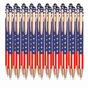 All American Duo Stylus Pen - side view custom patriotic pen