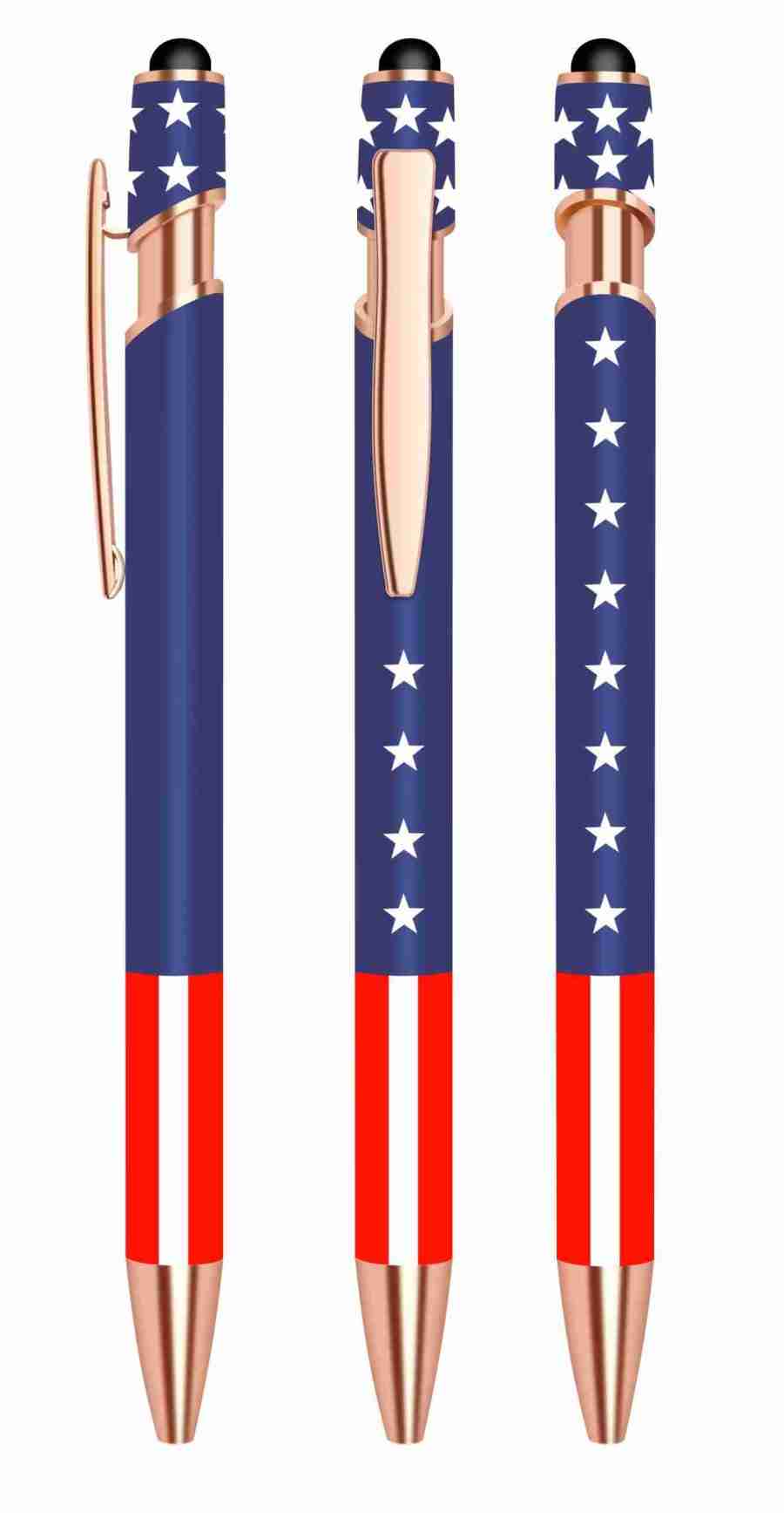 printchrist_usa_flag_pen_3 All American Duo Pen Stars and Stripes Stylus - gallery view patriotic pen