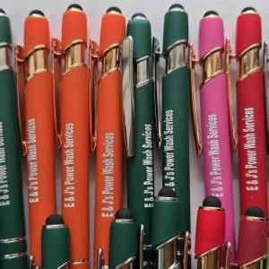 12 Personalized Stylus Pens - black color free custom name print