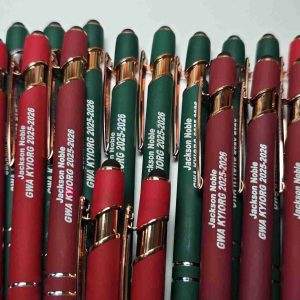 12 Personalized Stylus Pens - silver color free logo printing