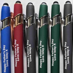 12 Personalized Stylus Pens - gold color free name engraving
