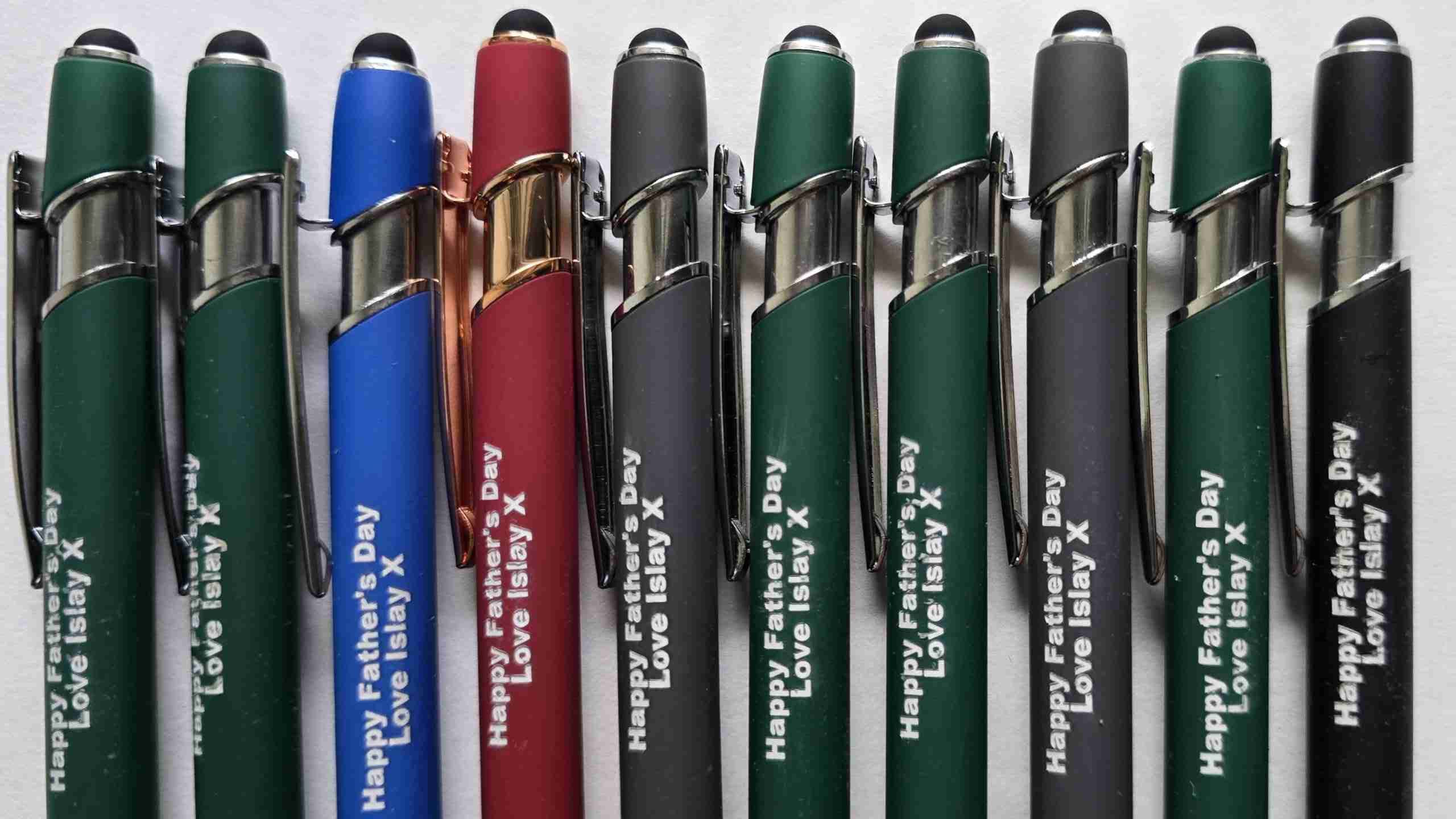 sample_3 12 Personalized Stylus Pens - gold color free name engraving