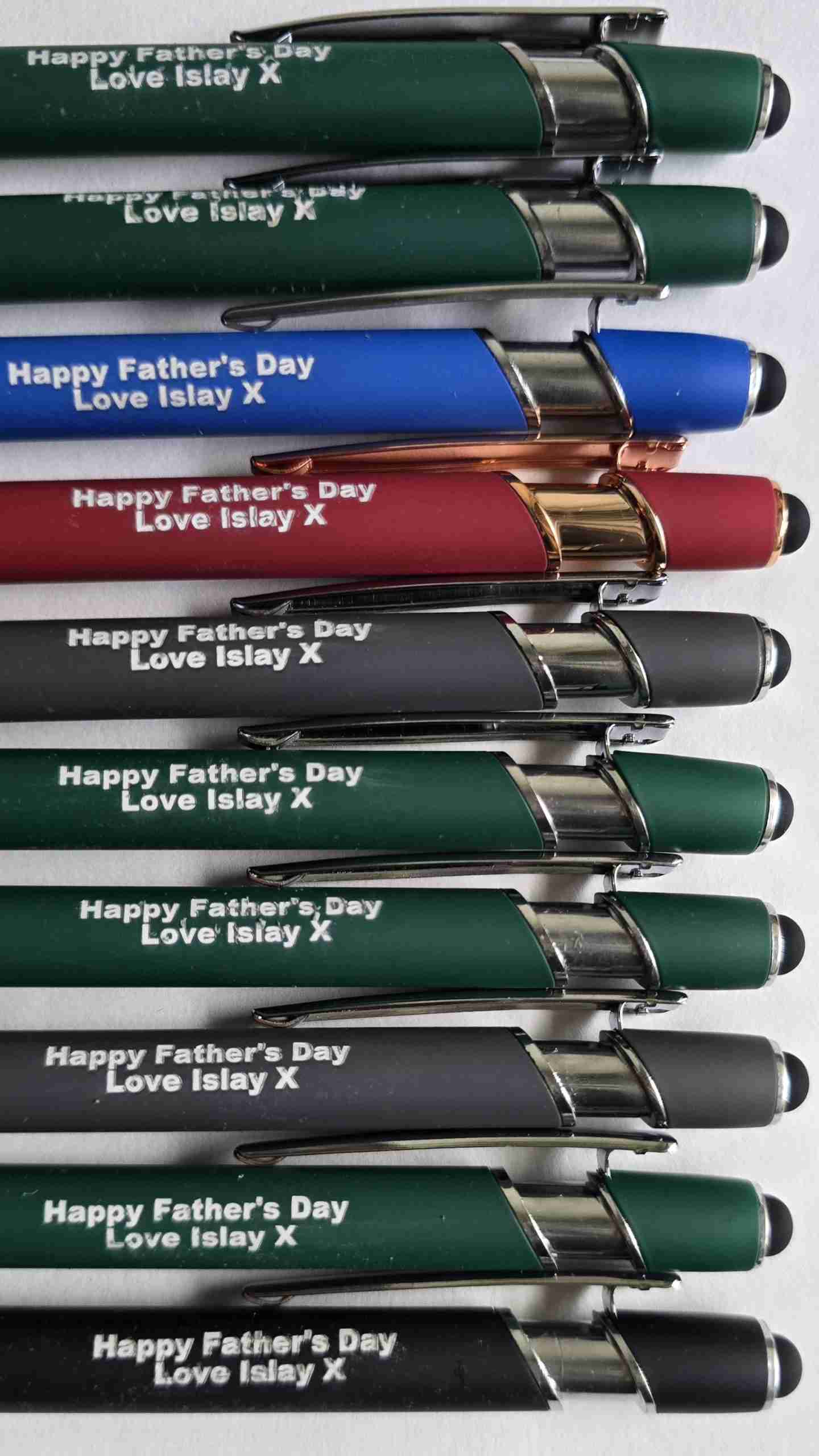 sample_3 12 Personalized 2-in-1 Stylus Pens - blue color free logo printing