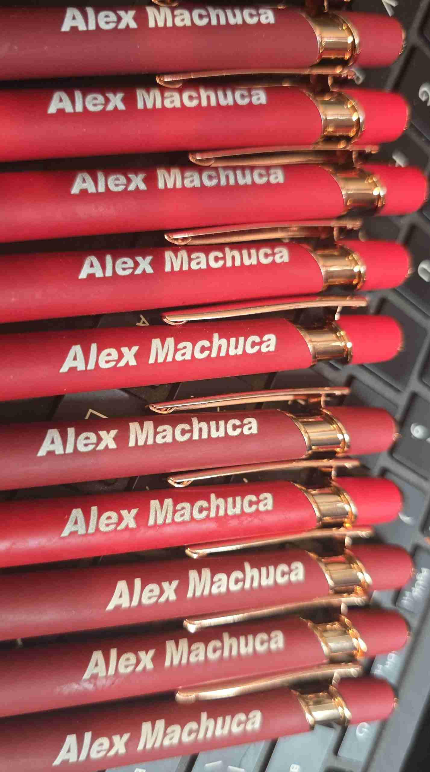 sample_4 12 Personalized 2-in-1 Stylus Pens - red color free name print