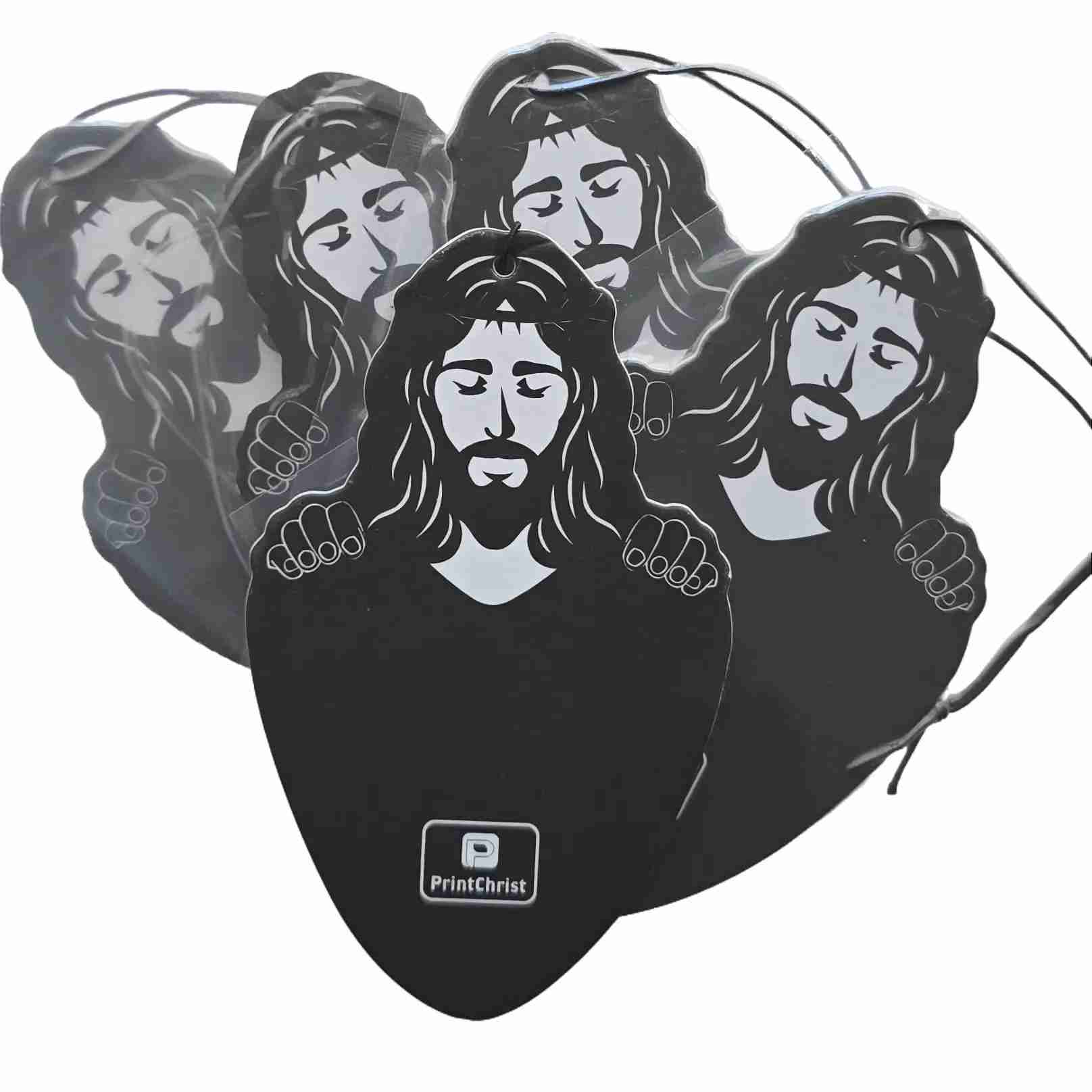 white_background_air_freshner_black_1 ChristScent Car Air Freshener - variety view faith-scented car freshener