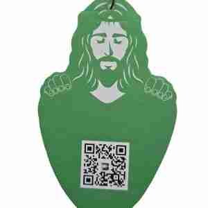 ChristScent Car Air Freshener - hanging Jesus placard faith car freshener