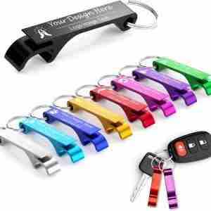 Personalized Bottle Opener - engraved custom text aluminum keychain opener