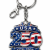 USA 250th Anniversary Keychain - Metal Keepsake
