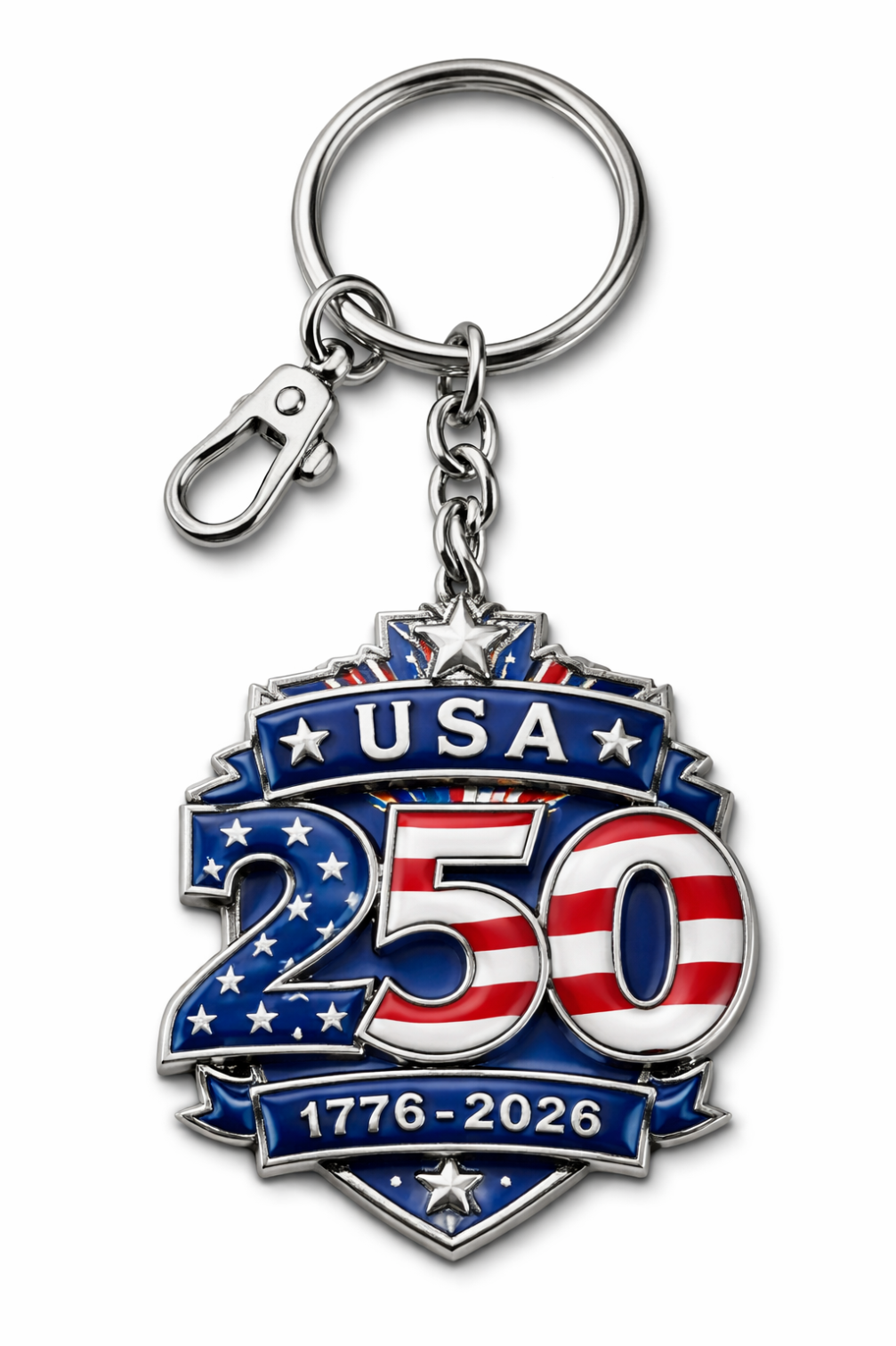 usa250_keyrings_1 USA 250th Anniversary Keychain - Metal Keepsake