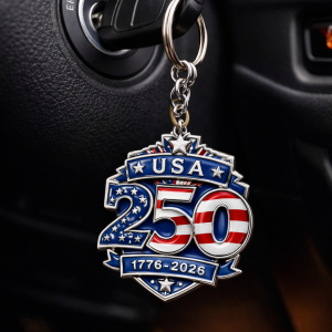 Official USA 250th Anniversary Commemorative Keychain