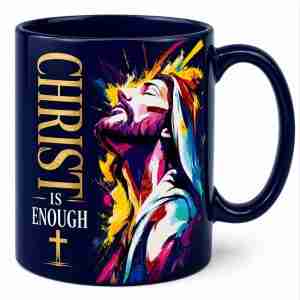 Christ is Enough Mug Blue Version