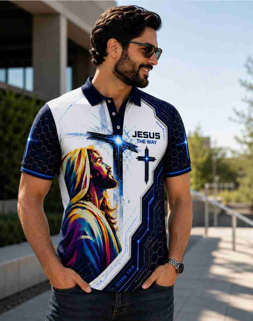 JESUS THE WAY TSHIRT_750_Gallery_man Jesus The Way T-Shirt Man Gallery