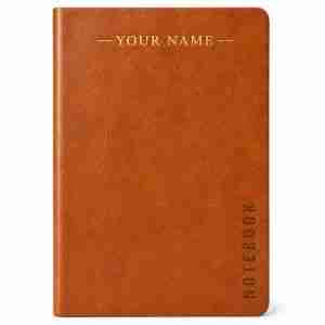PCiNCO Leather Cover Notebook Brown