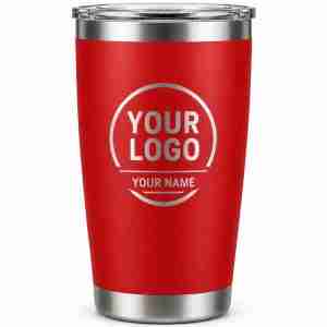 Red and Green 20oz Personalized Tumbler