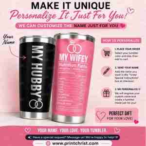 Wifey 20oz Personalized Tumbler Banner